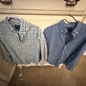 Bonobos Men's Plaid Shirts - Green and Blue. Lot of 4.